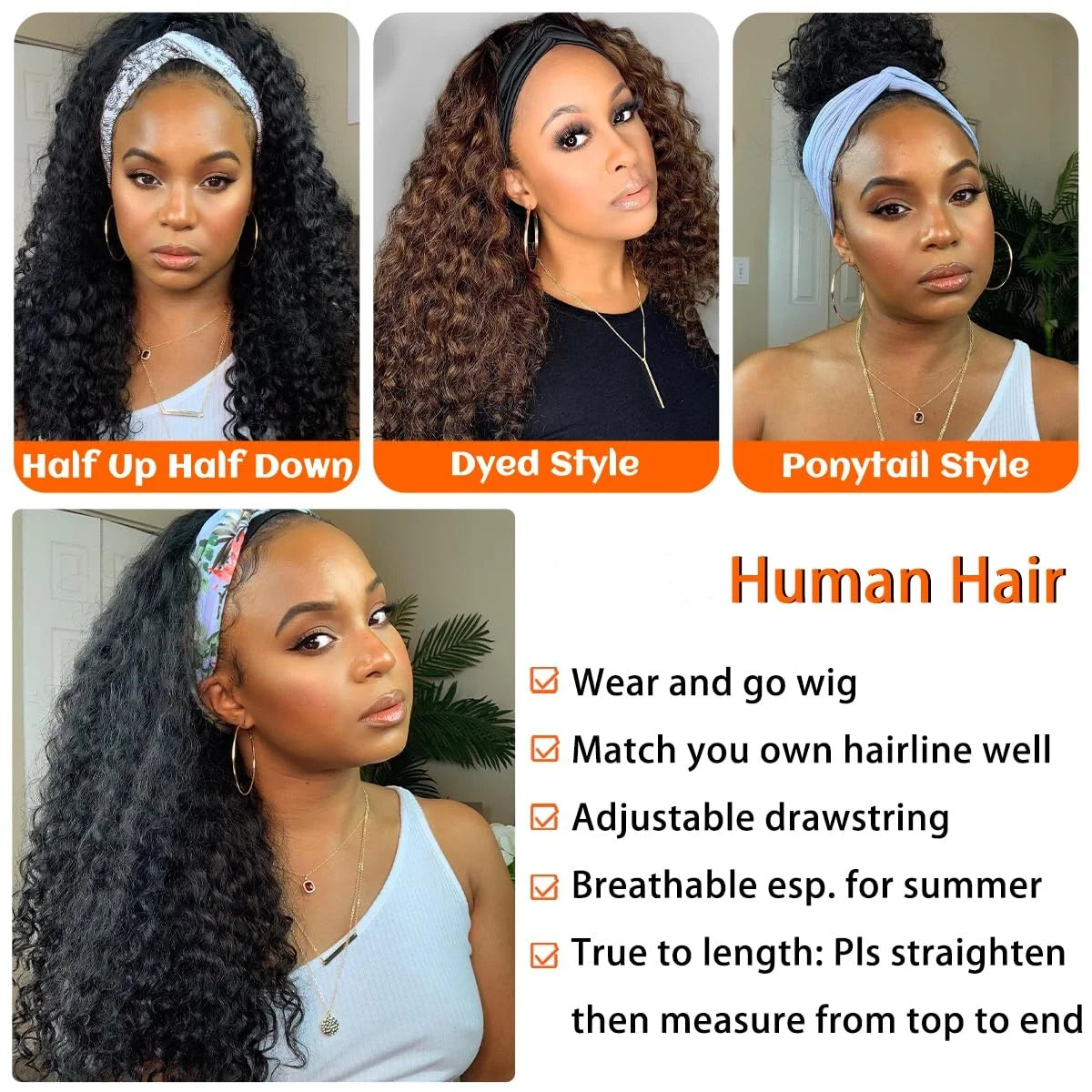 Frodio Veralux™ Blend Human Hair Shaggy Waves 3-in-1 Half Wig