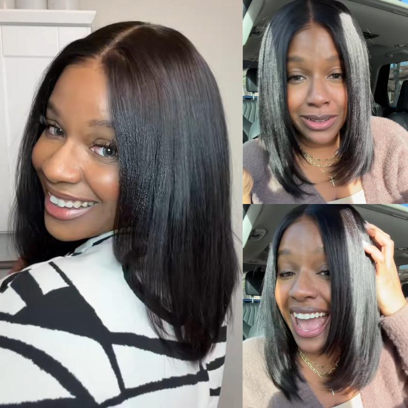 Aryah Beauty™ Yaki Straight Bob Wig